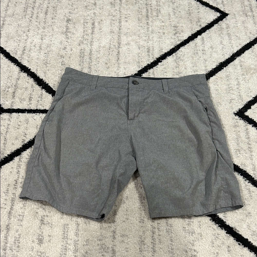 Vuori Aim Gray Flat Front Men's Shorts